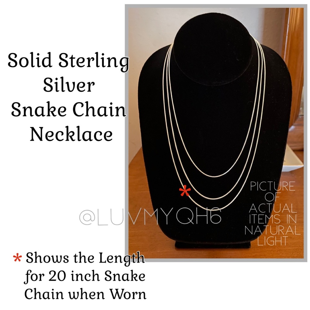 Sterling Silver 20 inch Snake Chain Necklace